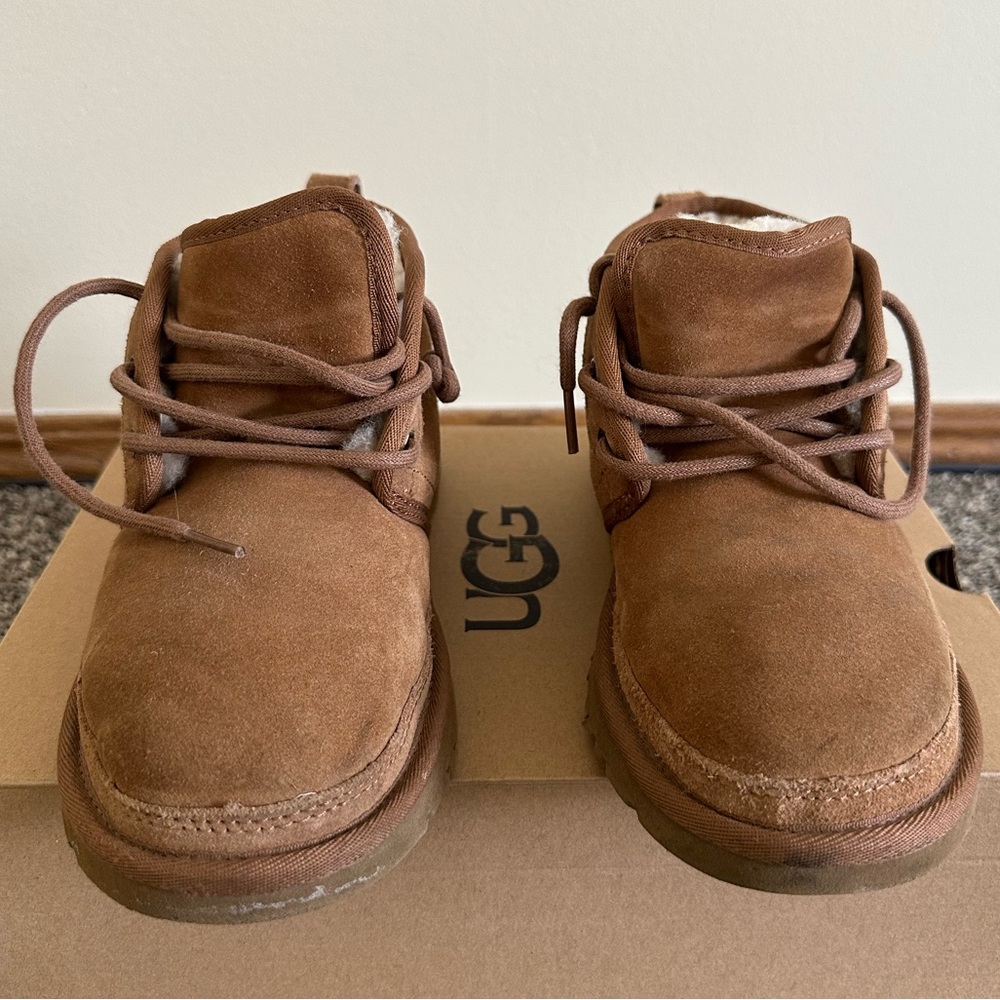 UGG Brown Suede Lace-Up Ankle Boots